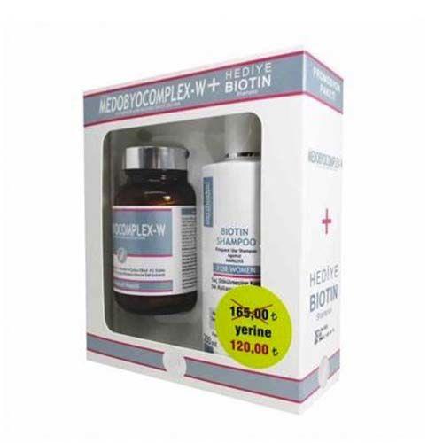 Dermoskin Medobiocomplex-K 60 Capsules + Biotin Shampoo 200 ml هدية