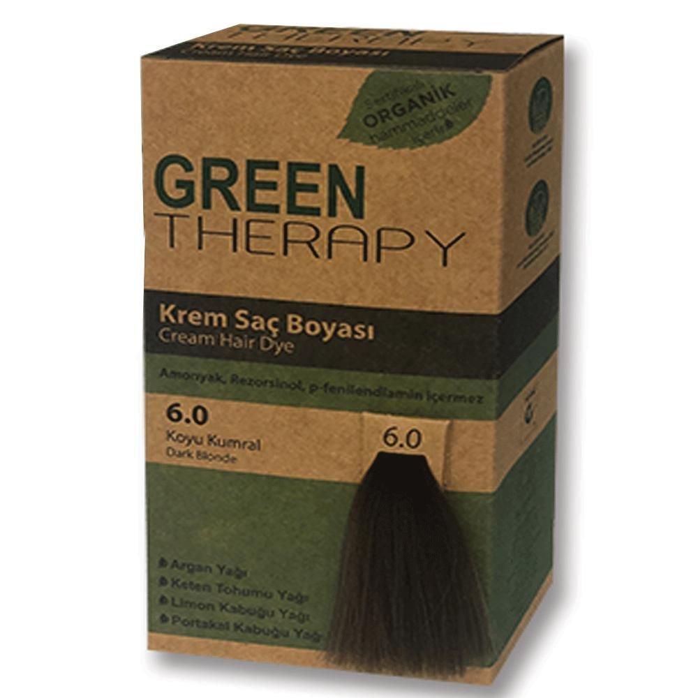كريم صبغة شعر عضوية بالكريم 6.0 أوبورن داكن Green Therapy