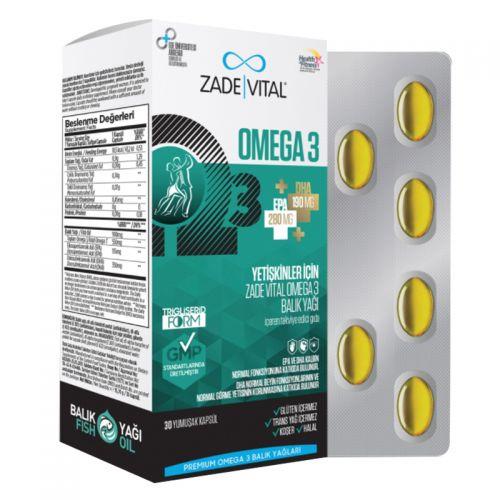 Zade Vital Omega3 30 كبسولة ناعمة للبالغين