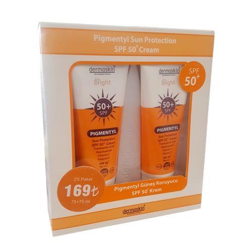 Dermoskin Be Bright Pigmentyl Sunscreen SPF50 + 75 ml - Double Cuff