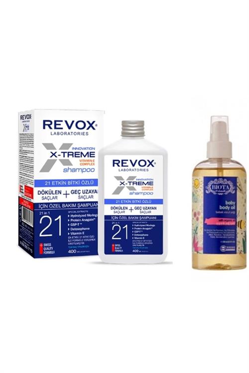 Revox شامبو X-treme 21 بخلاصة الأعشاب الفعالة لتساقط الشعر 400 مل + هدية زبدة الجسم الحيوية