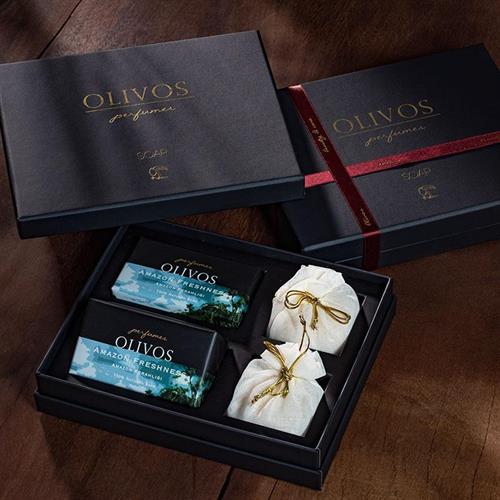 مجموعة هدايا من سلسلة العطور بعطر الأمازون المنعش من أوليفوس Olivos