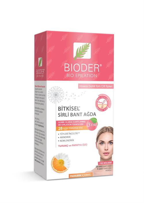 Bioder by Bioxcin الشريط العشبي السري لإزالة الشعر بالشمع لمنطقة الوجه
