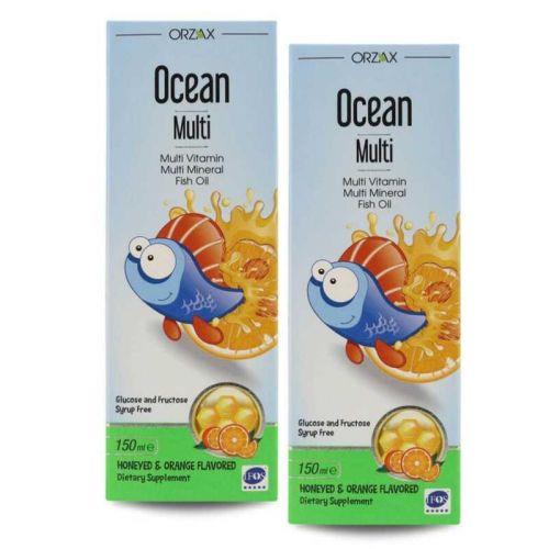 Orzax Ocean Multi Honey - شراب تكميلي بنكهة البرتقال 150 مل الثانية بخصم 50٪
