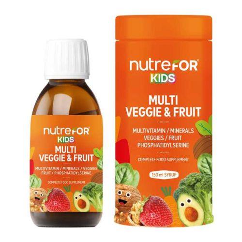 Nutrefor Kids Multi-Veggie-Fruit التكميلية الغذائية 150 مل