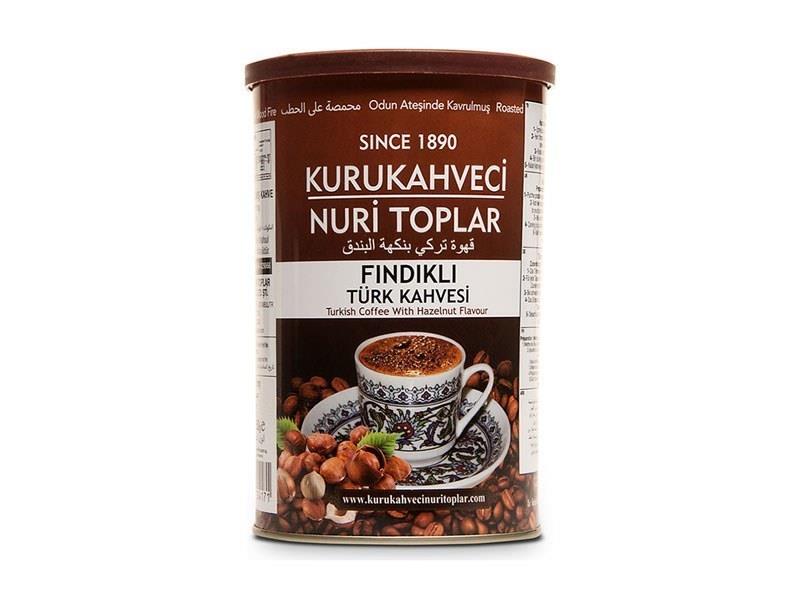 Nuri Toplar قهوة تركية بنكهة البندق من نوري توبلار، 250 جرام