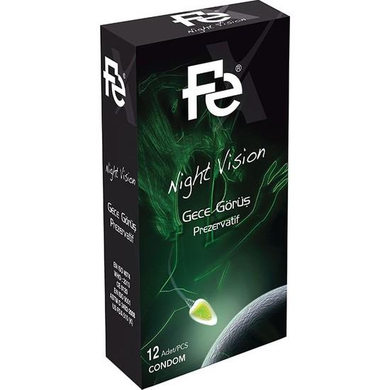 FE Night Vision Night Vision 12-pack Condoms 12 عبوة من الواقي الذكري للرؤية الليلية FE للرؤية الليلية
